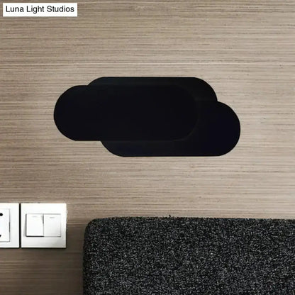 Modern Black Aluminum Oval Wall Washer Lamp