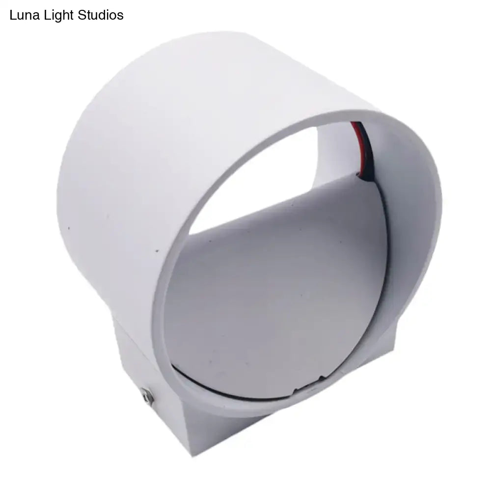 Black Velvet Circle Sconce by Decorbites, white metal circular wall mount on Tampa Home & Garden Store