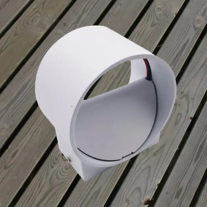 White circle wall sconce with outer ring and inner plate on Tampa Home & Garden Store