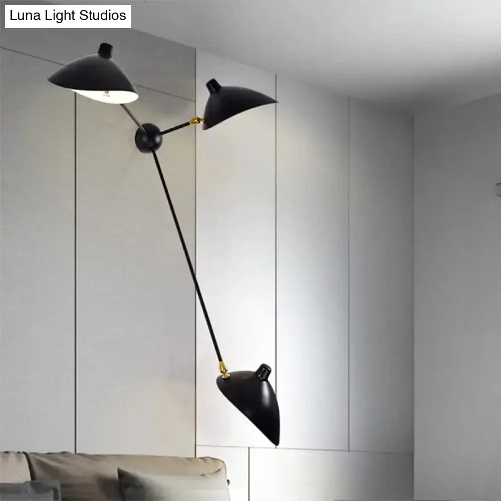 Duckbill dual-head wall lamp black brass metal shade for living room Decorbites on Tampa Home & Garden Store