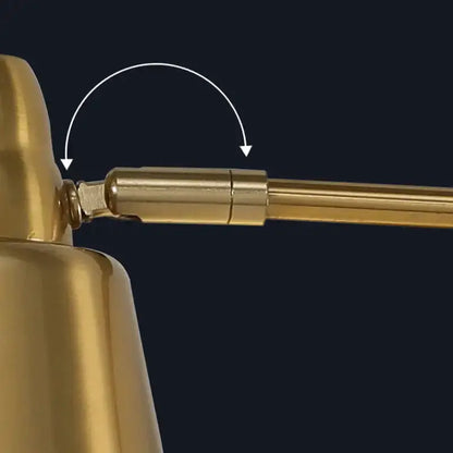 Modern Black and Brass Retractable Reading Lamp