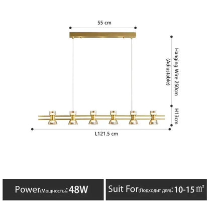 Modern Black and Chrome Linear LED Strip Lamp