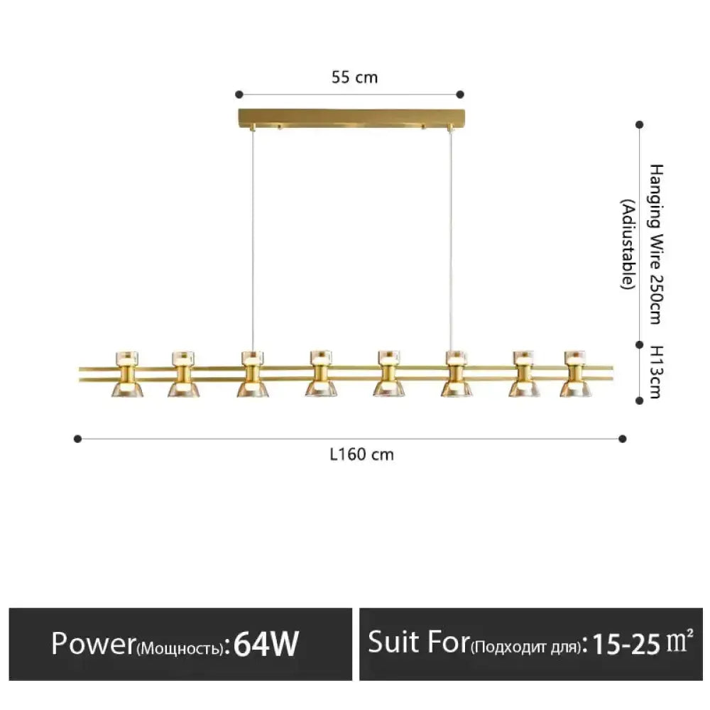 Modern Black and Chrome Linear LED Strip Lamp