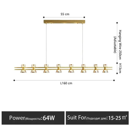 Modern Black and Chrome Linear LED Strip Lamp