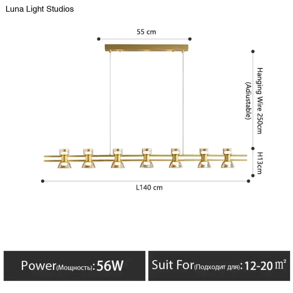 Modern Black and Chrome Linear LED Strip Lamp