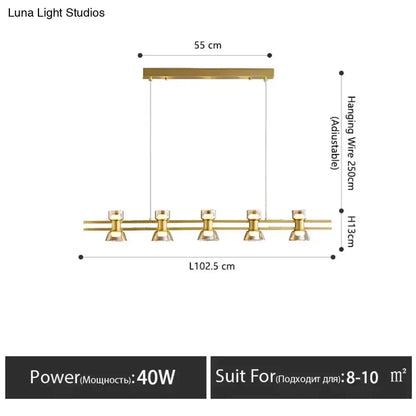 Modern Black and Chrome Linear LED Strip Lamp