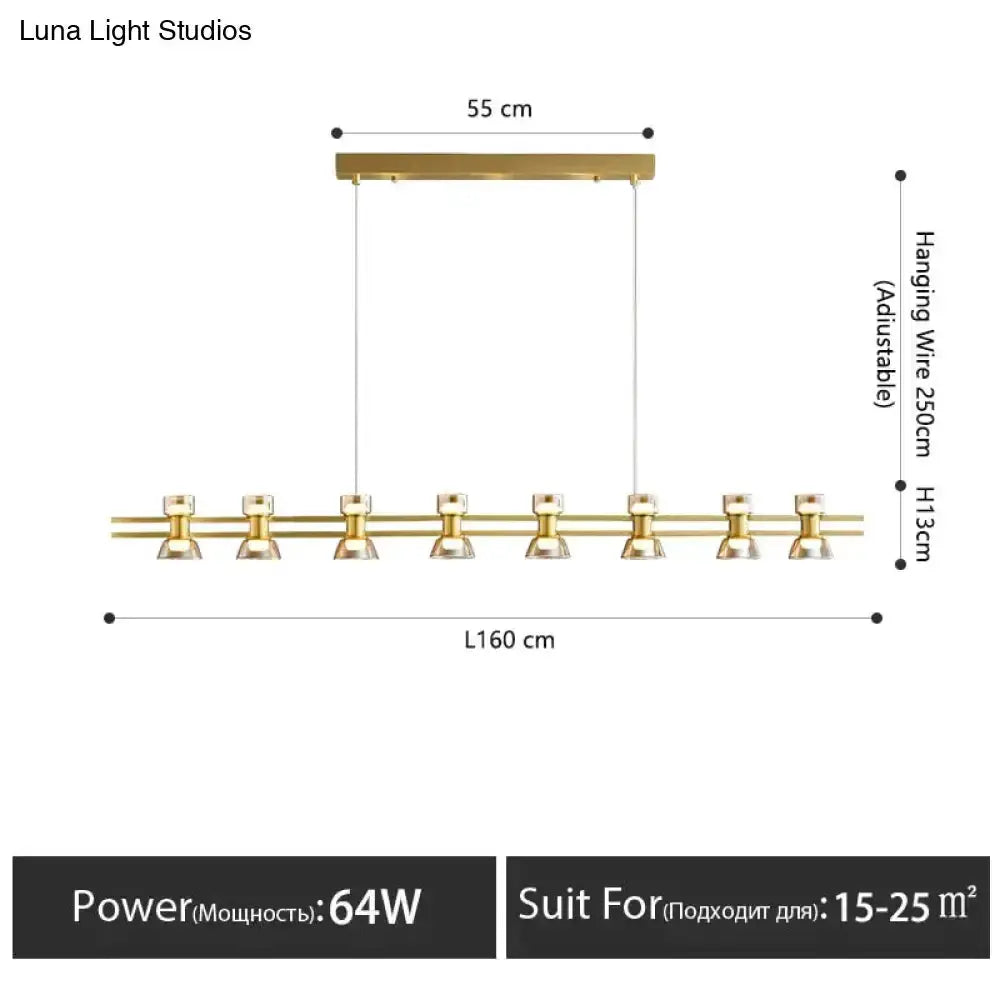 Modern Black and Chrome Linear LED Strip Lamp