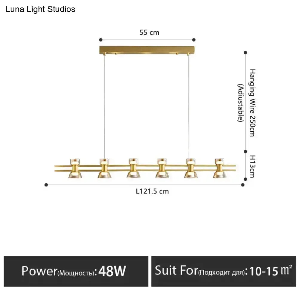 Modern Black and Chrome Linear LED Strip Lamp