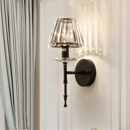 Modern black crystal wall light E12 fixture by Decorbites, wall sconce on Tampa Home & Garden Store