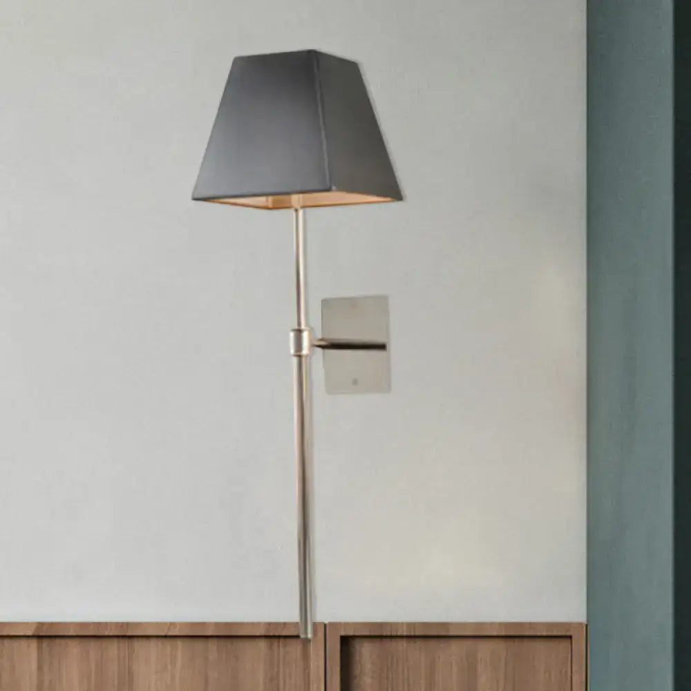 Black nickel sconce light by Decorbites, wall-mounted with square wall plate on Tampa Home & Garden Store