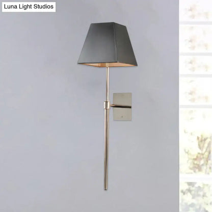 Black Nickel Sconce Light wall-mounted with dark shade and slim metal stem Decorbites on Tampa Home & Garden Store