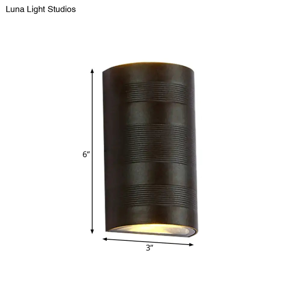 Black Outdoor Half-Cylinder Wall Lamp Decorbites outdoor wall sconce for lighting on Tampa Home & Garden Store