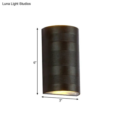 Black Outdoor Half-Cylinder Wall Lamp Decorbites outdoor wall sconce for lighting on Tampa Home & Garden Store