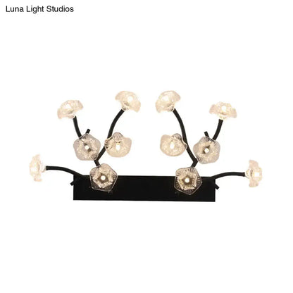 Black Blossom Glass Wall Light by Decorbites with black metal base and glass blossom bulbs on Tampa Home & Garden Store