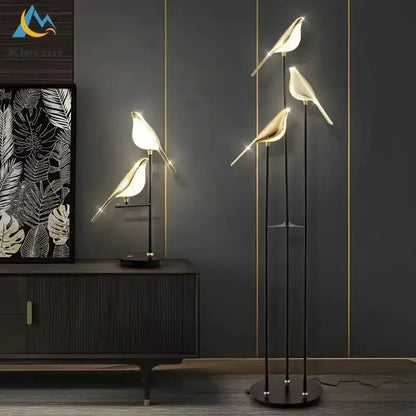 Crow LED Floor Lamp in Nordic Minimalist Style