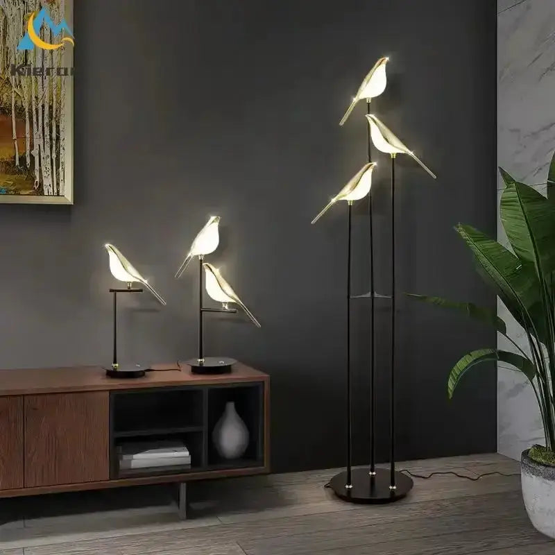 Crow LED Floor Lamp in Nordic Minimalist Style
