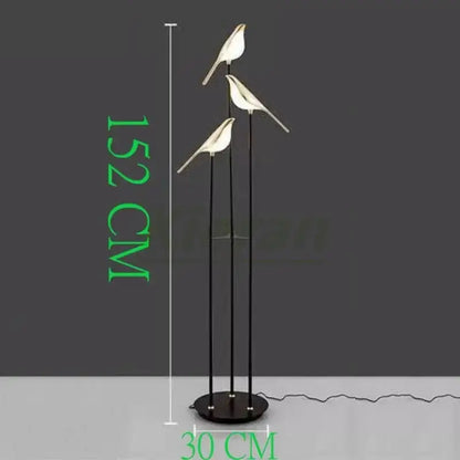 Crow LED Floor Lamp in Nordic Minimalist Style