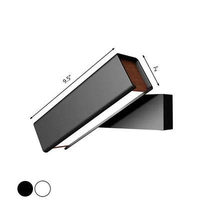 Modern Black Wood Rotatable Led Sconce Lamp