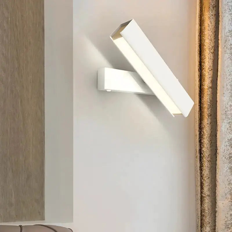 Modern Black Wood Rotatable Led Sconce Lamp