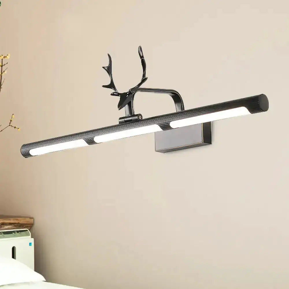 Modern Black Antler Accent Vanity Led Wall Lamp