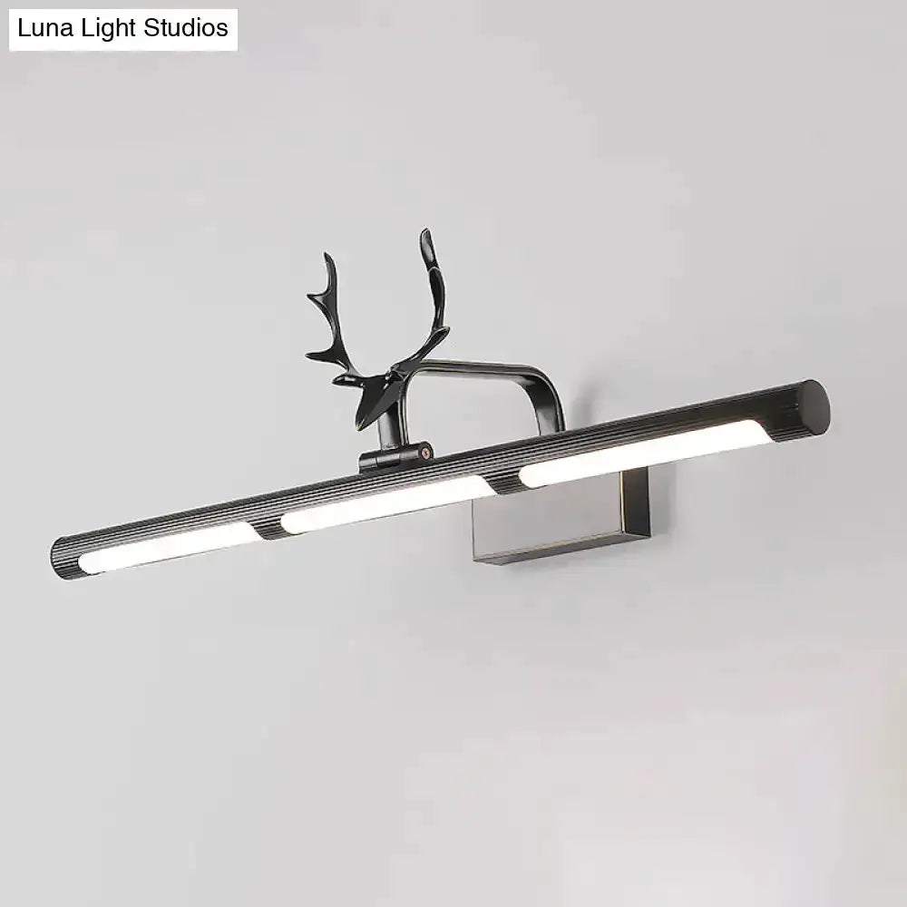 Modern Black Antler Accent Vanity Led Wall Lamp
