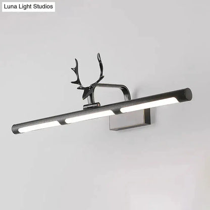 Modern Black Antler Accent Vanity Led Wall Lamp