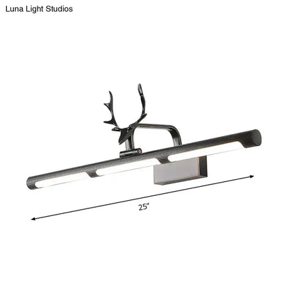 Modern Black Antler Accent Vanity Led Wall Lamp