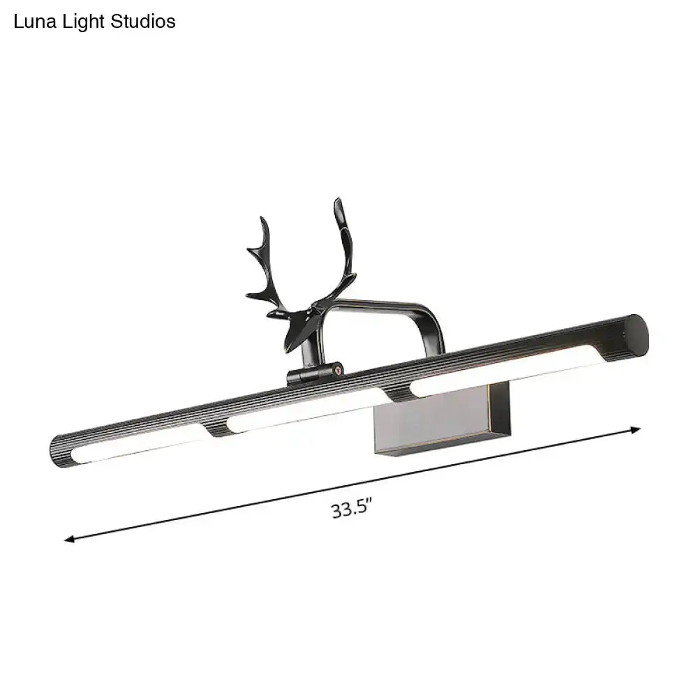 Modern Black Antler Accent Vanity Led Wall Lamp