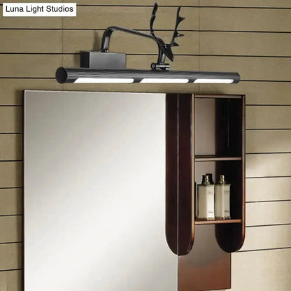 Modern Black Antler Accent Vanity Led Wall Lamp