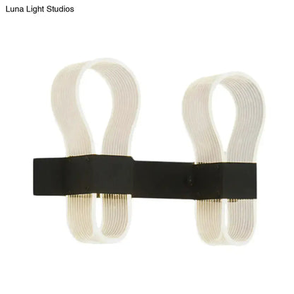 Modern Black Arc Ring Sconce Wall Lamp Led Light