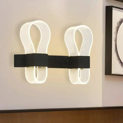 Modern Black Arc Ring Sconce Wall Lamp Led Light
