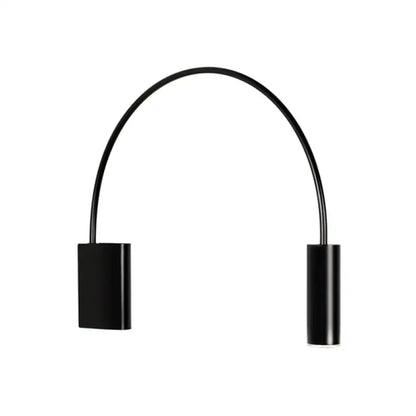 Black arched LED wall light by Decorbites with curved metal arm and dual end modules on Tampa Home & Garden Store