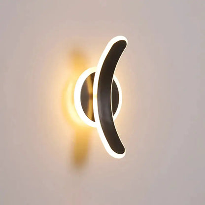 Black Bend Wall Sconce Led Lamp for Bedroom