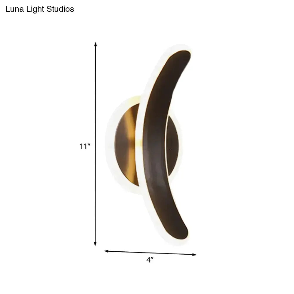 Black Bend Wall Sconce Led Lamp for Bedroom