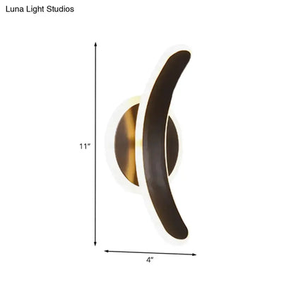 Black Bend Wall Sconce Led Lamp for Bedroom