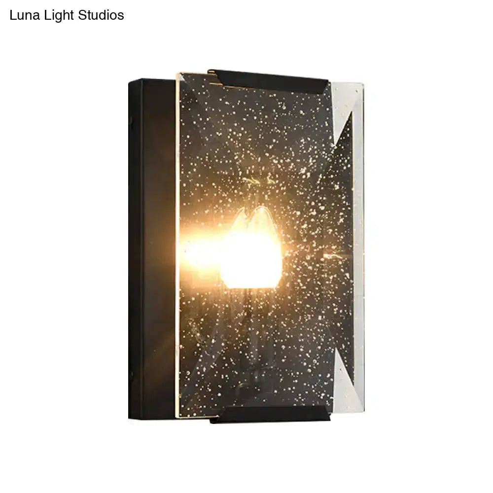 Modern Black and Brass Bedroom Speckled Sconce