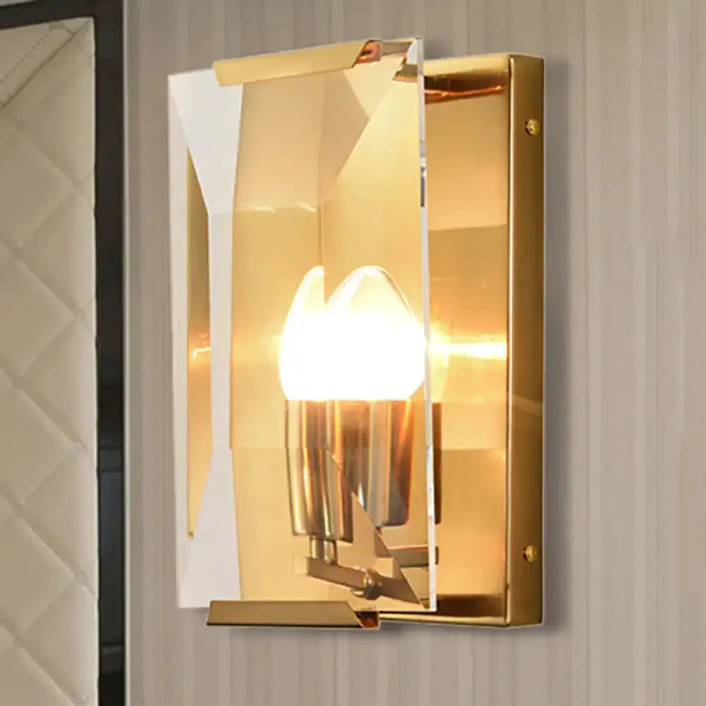 Modern Black and Brass Bedroom Speckled Sconce