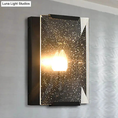 Modern Black and Brass Bedroom Speckled Sconce