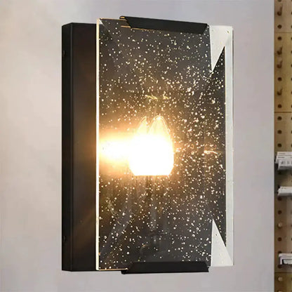 Modern Black and Brass Bedroom Speckled Sconce