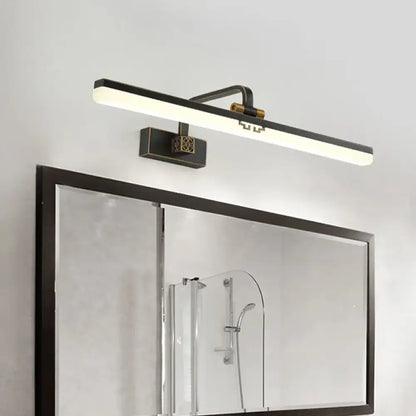 Decorbites black brass linear vanity light with adjustable arm wall-mount bar on Tampa Home & Garden Store