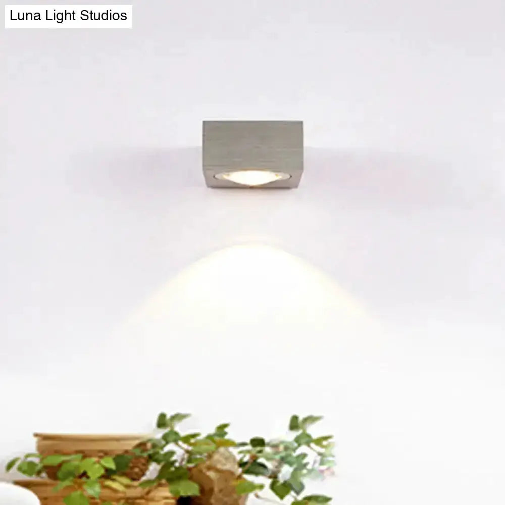 Wall light sconce, Luna Light Studios Decorbites, black and brushed silver RGB LED for corridor on Tampa Home & Garden Store