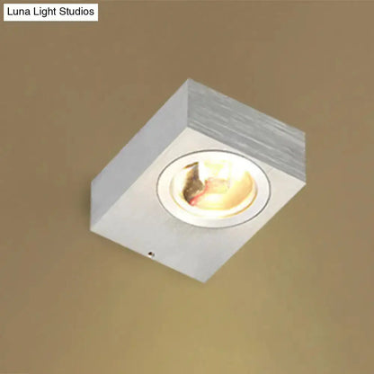 Decorbites cube wall light in black and brushed silver, RGB LED corridor fixture on Tampa Home & Garden Store