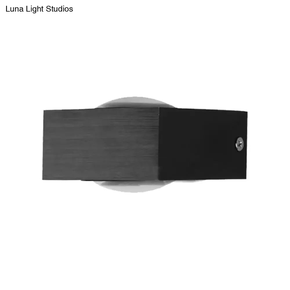 Modern wall light fixture in black and brushed silver with RGB LED for corridors on Tampa Home & Garden Store