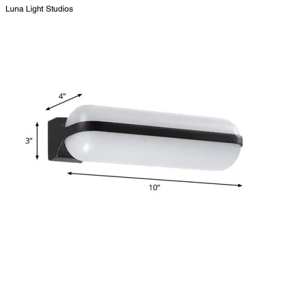 Black capsule flush mount wall sconce with glass cylinders and black metal base Decorbites on Tampa Home & Garden Store