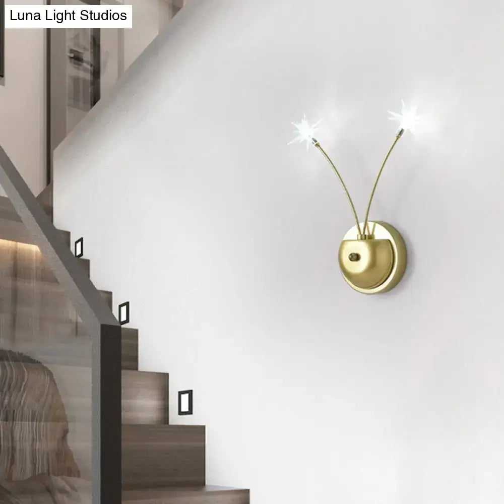 Black Iron Globe Sconce Decorbites, gold-brass wall-mounted fixture on Tampa Home & Garden Store