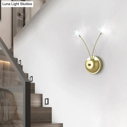 Black Iron Globe Sconce Decorbites, gold-brass wall-mounted fixture on Tampa Home & Garden Store