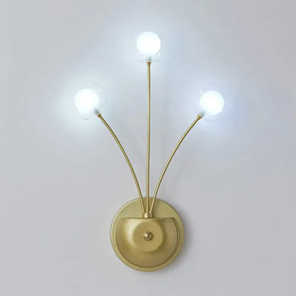 Black Iron Globe Sconce brass-finish wall light with three globe bulbs on Tampa Home & Garden Store
