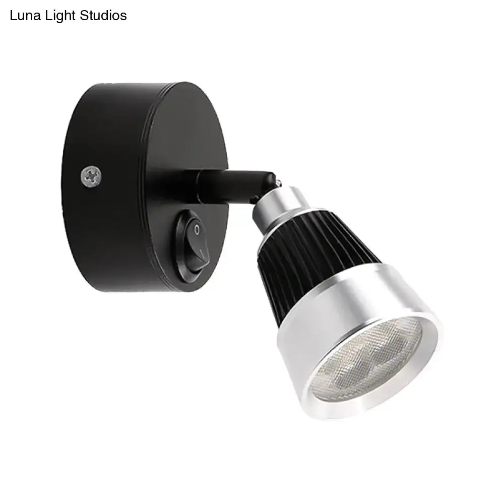 Black chrome rotatable wall sconce Decorbites with adjustable spotlight on Tampa Home & Garden Store