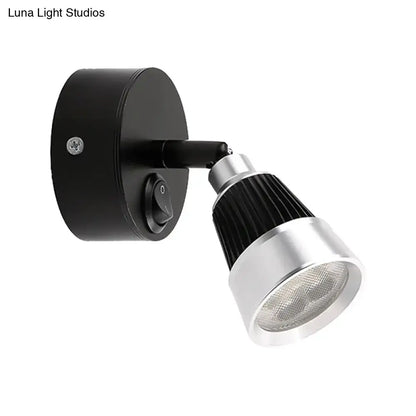 Black chrome rotatable wall sconce Decorbites with adjustable spotlight on Tampa Home & Garden Store