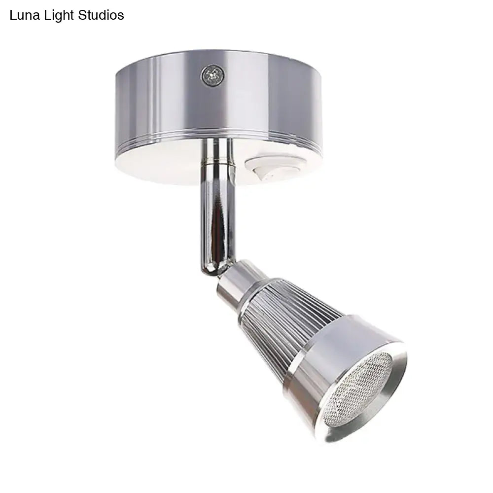 Black chrome rotatable ceiling sconce by Decorbites with adjustable spotlight head on Tampa Home & Garden Store